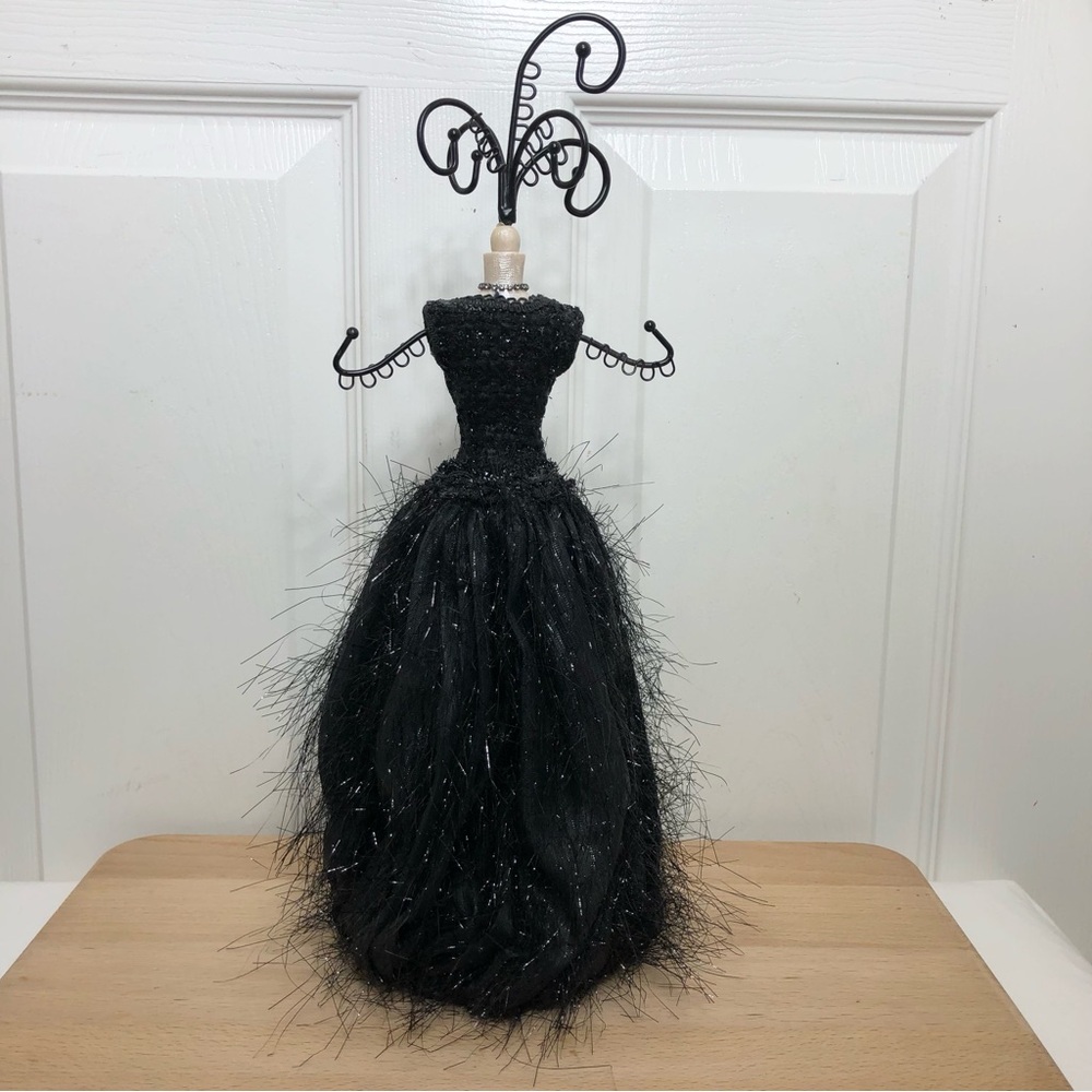 Vintage Black Dress Mannequin‎ Stand Jewelry Holder 15" Tall - Picture 5 of 11